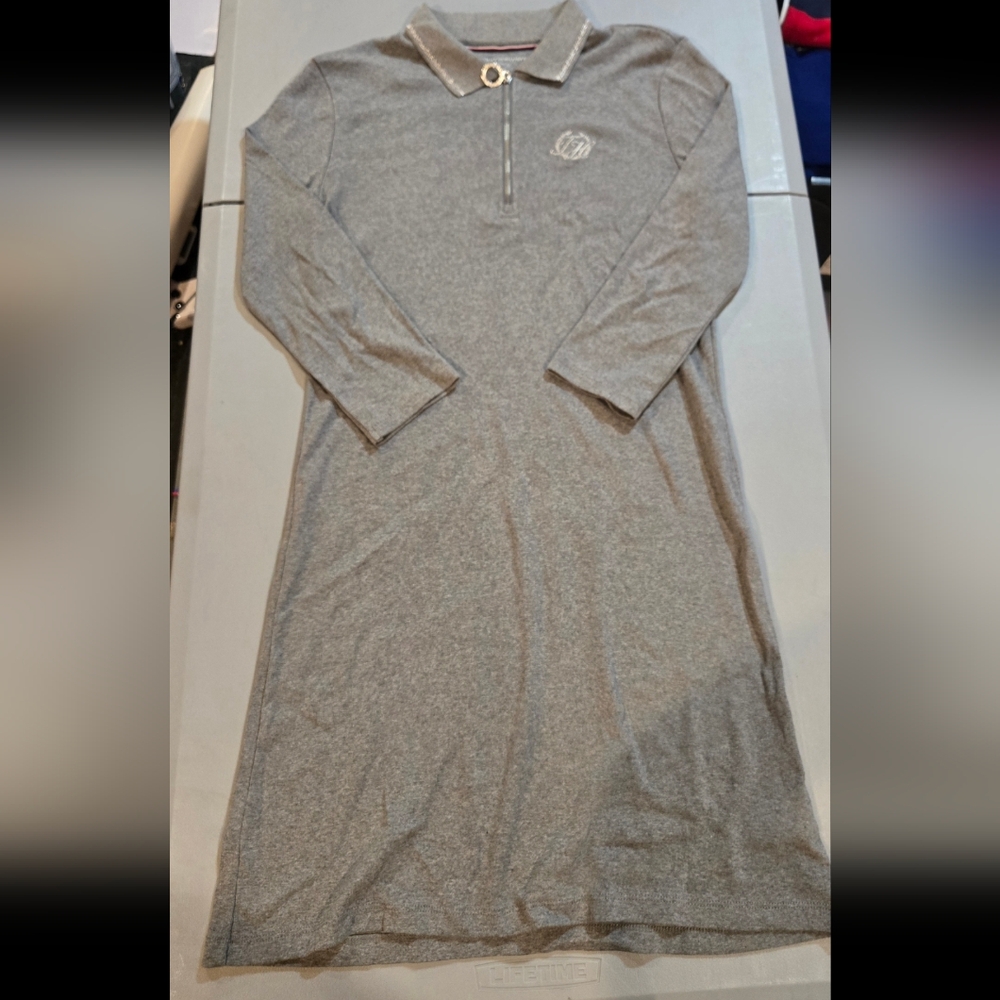Tommy Hilfiger Charcoal Zip-Up Top 3c34